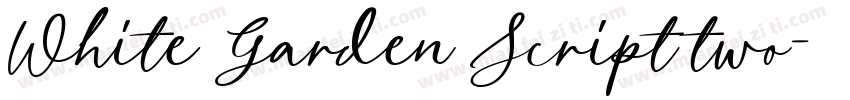 White Garden Script two字体转换